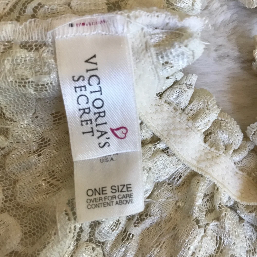 VINTAGE Victoria’s Secret Bridal Lace Garter Band Ivory Pearls Sequins New OS‎